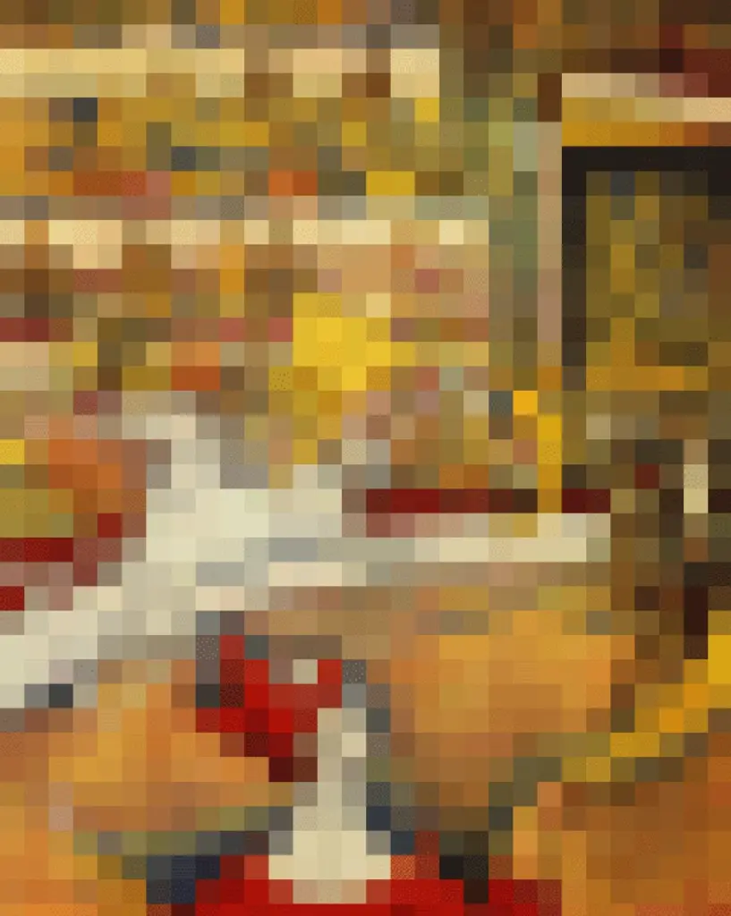 Reprodução Pixelada de Obra de Georges Seurat: O Circo. Musée d’Orsay, Paris. Editoria Gráfica por Stucky Talents.